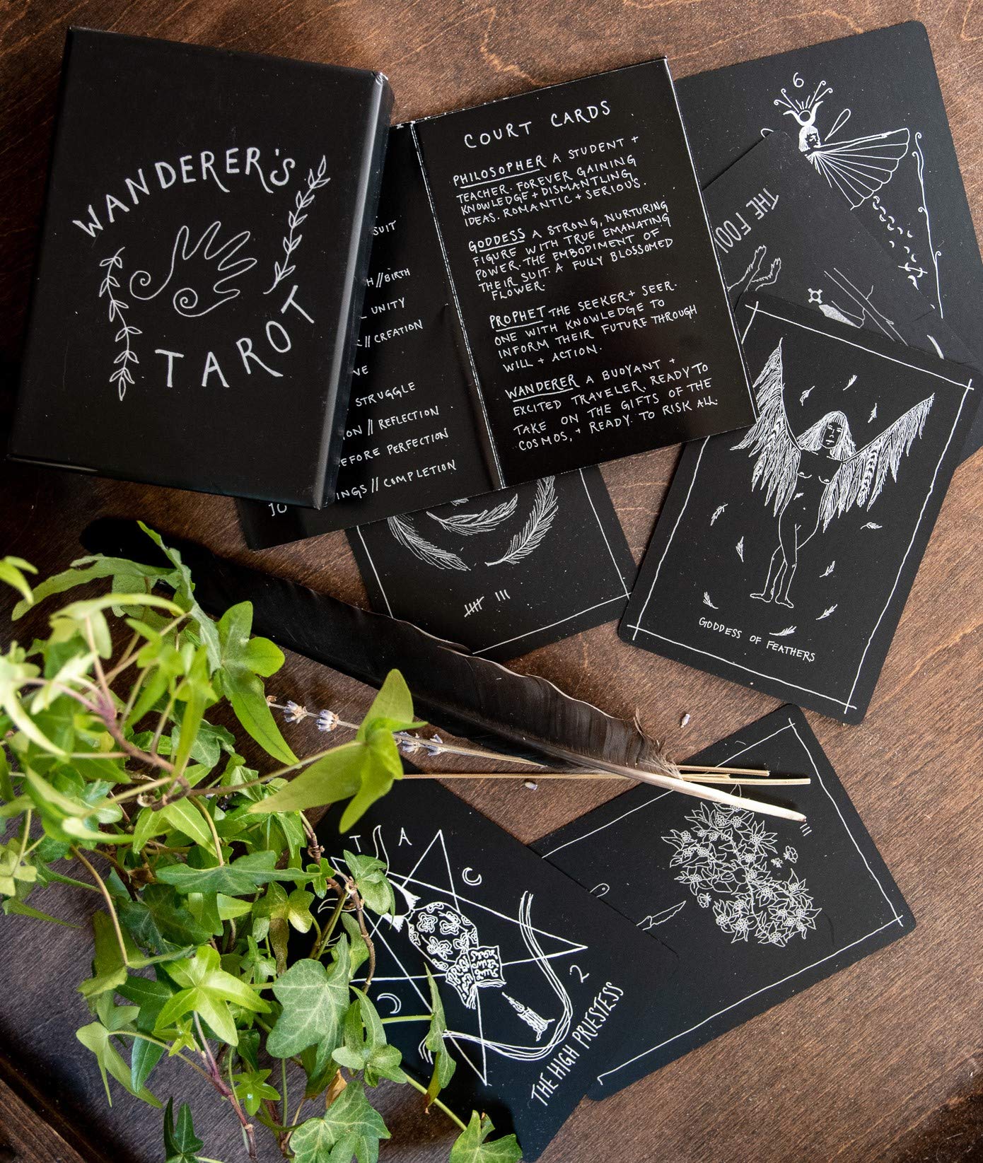 Wanderer's Tarot: 78 Cards and Fold-out Guide - By Casey Zabala