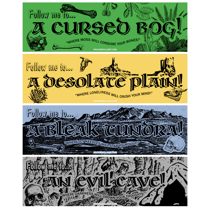 "Bad Terrain" Bumper Sticker Series