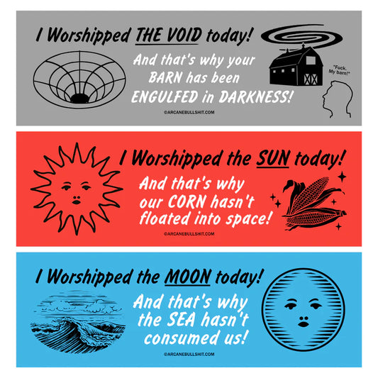 "Cosmic Overlords" Bumper Sticker Series